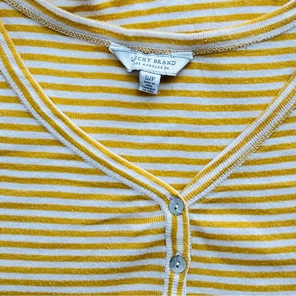 Lucky Brand Yellow Striped Tank Top - Picture 3 of 3